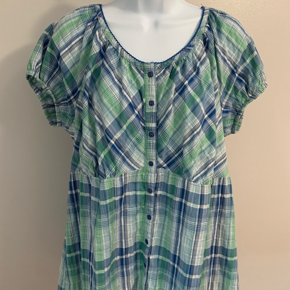 Faded Glory Plaid Top - Picture 2 of 16